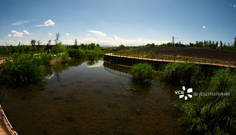 头屯河谷生态景观大道美景尽收眼底（新疆昌吉市））图片素材