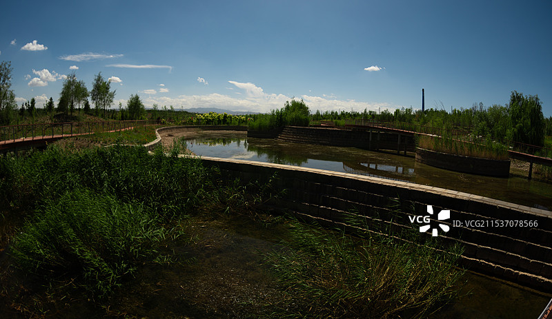 头屯河谷生态景观大道美景尽收眼底（新疆昌吉市））图片素材