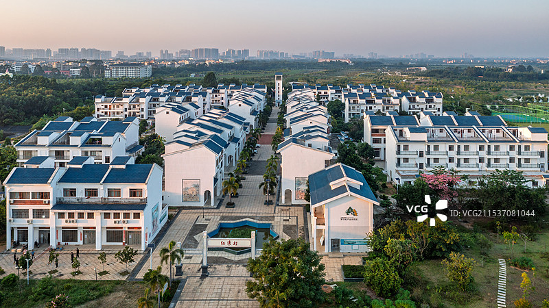 北海银海区红湾村航拍风光图片素材