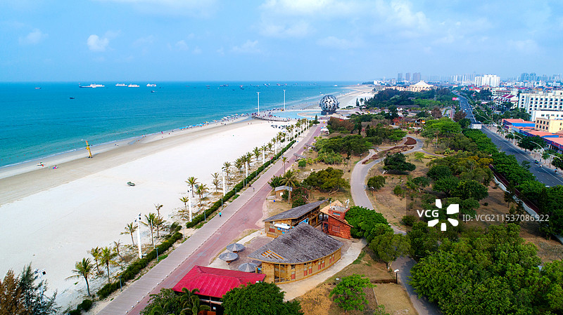 北海银滩风光图片素材