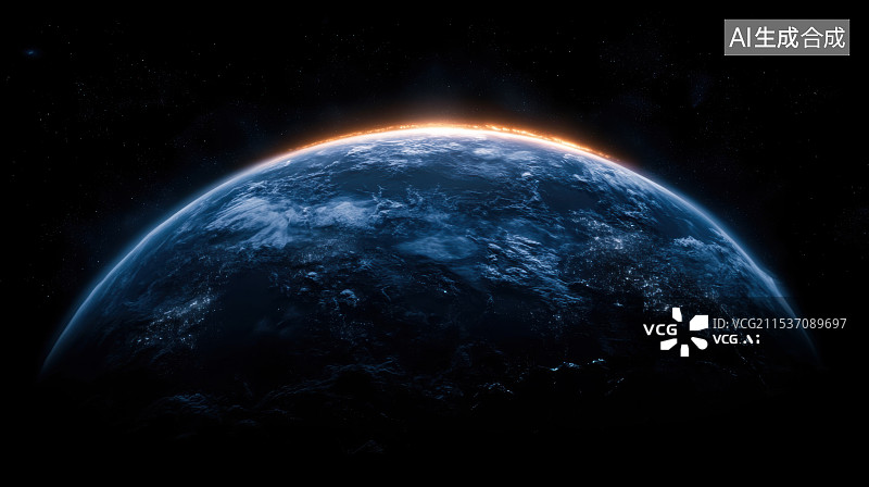【AI数字艺术】太空地球星球土星星际穿越科幻宇宙图片素材
