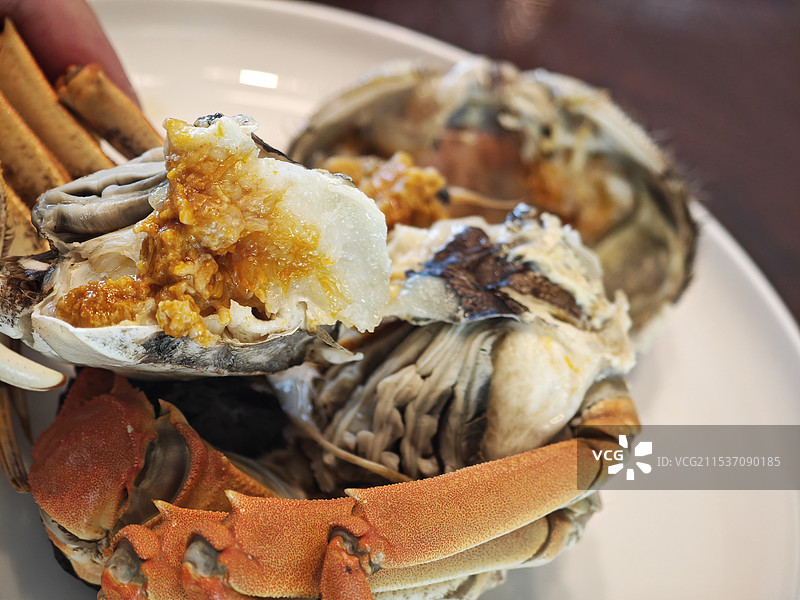 大闸蟹特写 雄蟹膏肥肉满 12月肥美的公蟹 时令美食图片素材