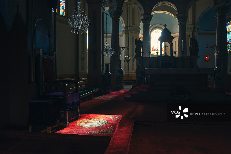 天津西开教堂祭台图片素材