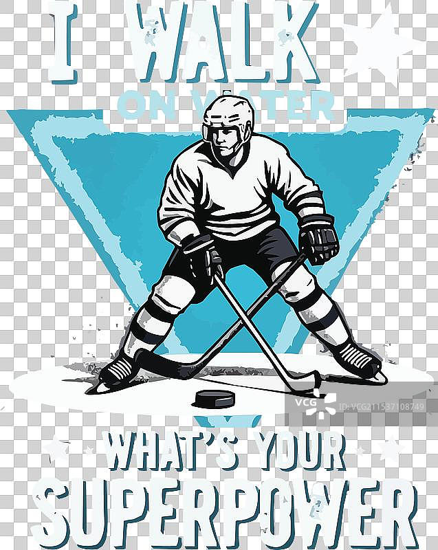 冰球图案的T恤设计图片素材