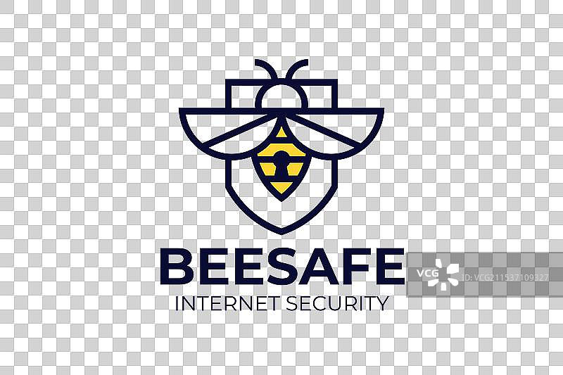 现代的蜜蜂安全标志图片素材