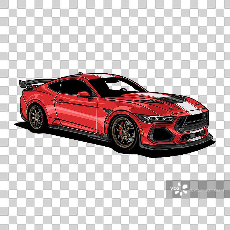 红色卡片谢尔比超级蛇图片素材