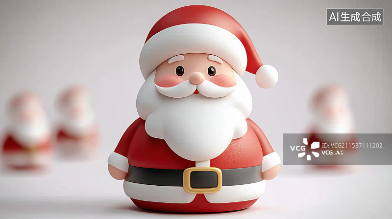 【AI数字艺术】圣诞老人卡通玩偶形象图片素材