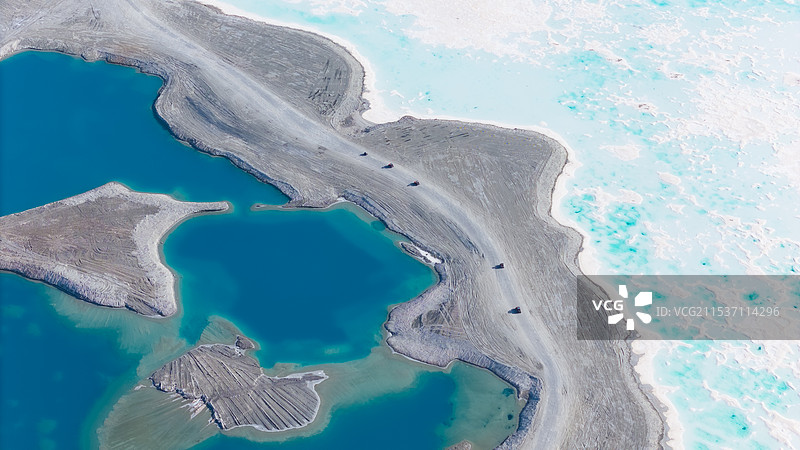 大柴旦翡翠湖图片素材