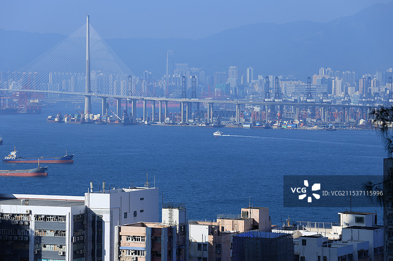 香港大学俯瞰图片素材