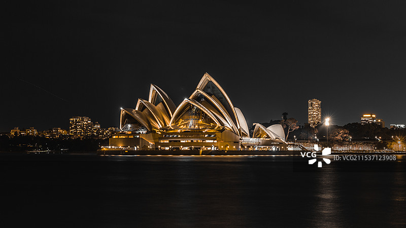 悉尼歌剧院夜景图片素材