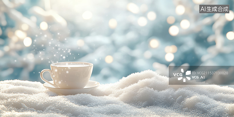 【AI数字艺术】雪地里的温情时刻图片素材
