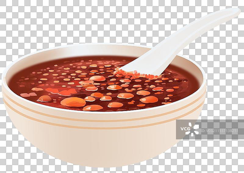 腊八节美食食物食材饮食健康节日节气传统粮食农作物腊八粥稀饭碗卡通资讯插画图片素材