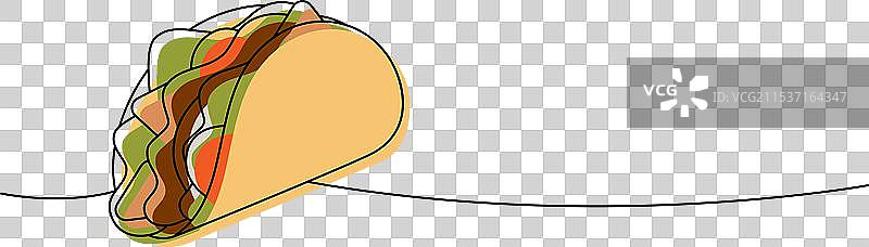 彩色墨西哥牛肉玉米饼图片素材