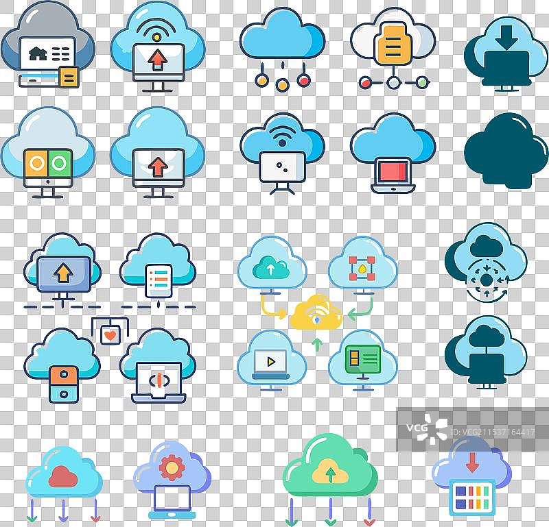 计算机云图标图片素材