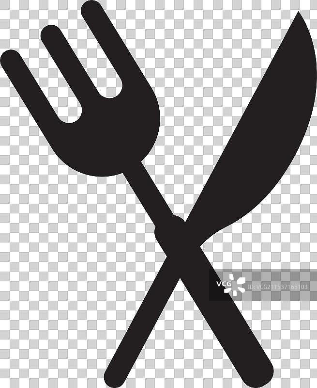 餐具图标标志设计模板，孤立展示图片素材