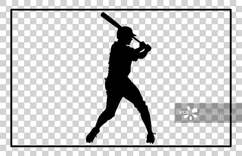 打棒球的人影图片素材