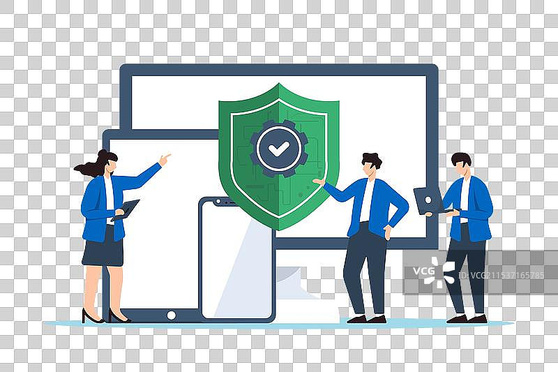 一群IT专业人员正在安装设备图片素材