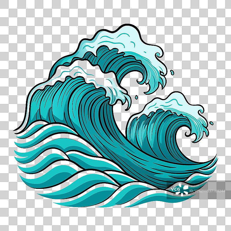 强大的海浪图片素材