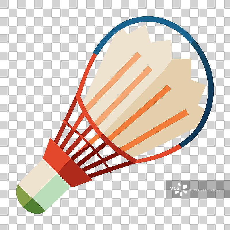 一个色彩斑斓的羽毛球运动图标图片素材