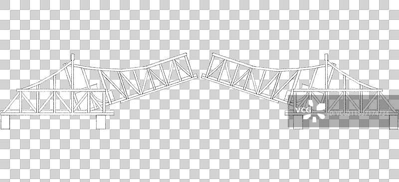 天津地标解放桥线稿图片素材