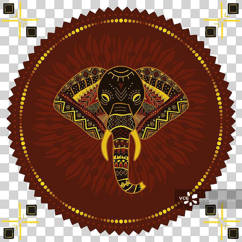 部落非洲大象图片素材