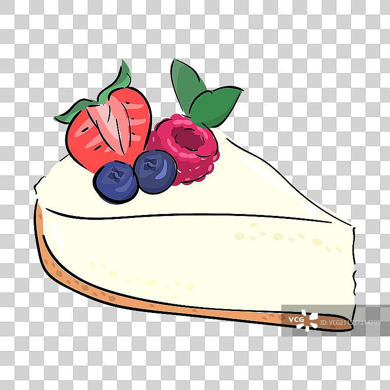 装饰精美的美味芝士蛋糕三明治图片素材