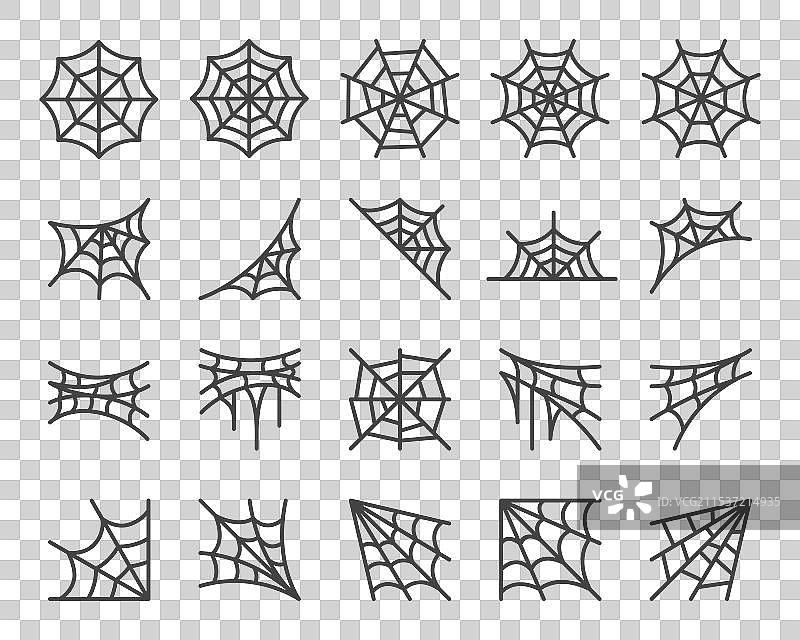 蜘蛛网图标集图片素材