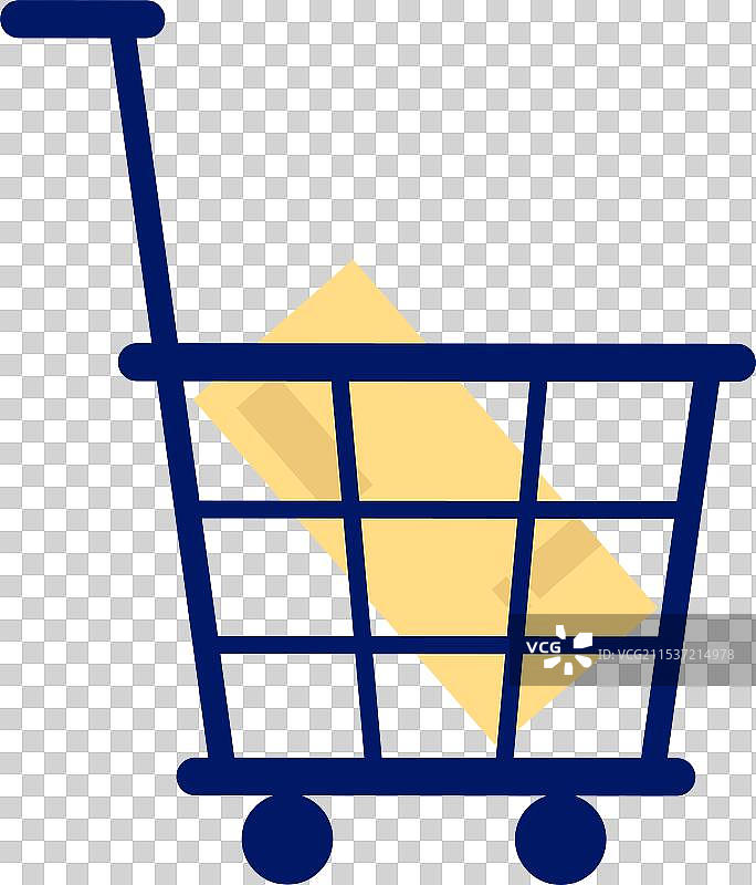 购物车与包裹图标图片素材