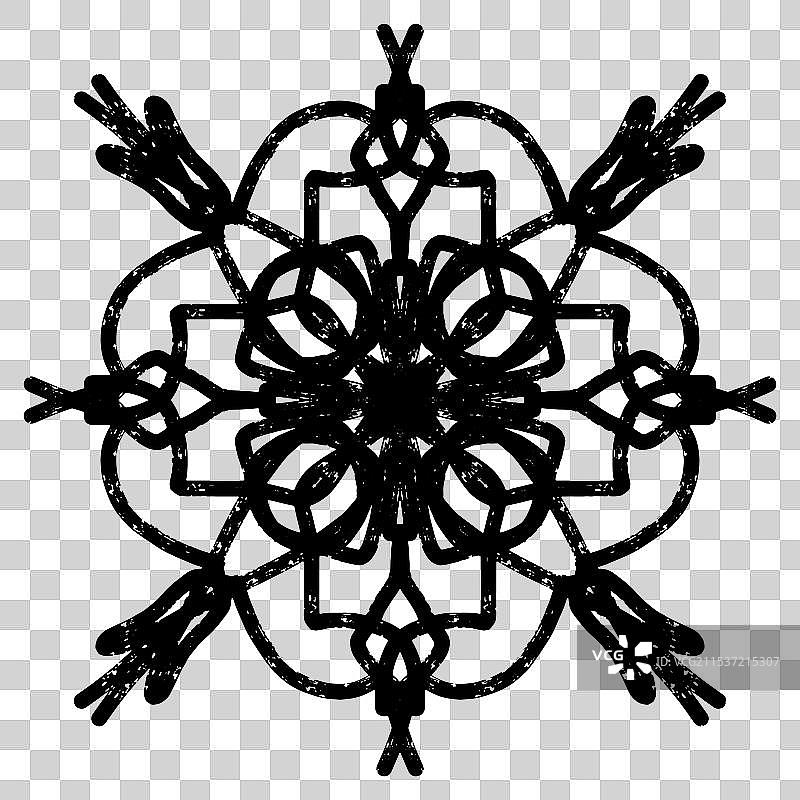 纹理黑色对称元素的版画图片素材