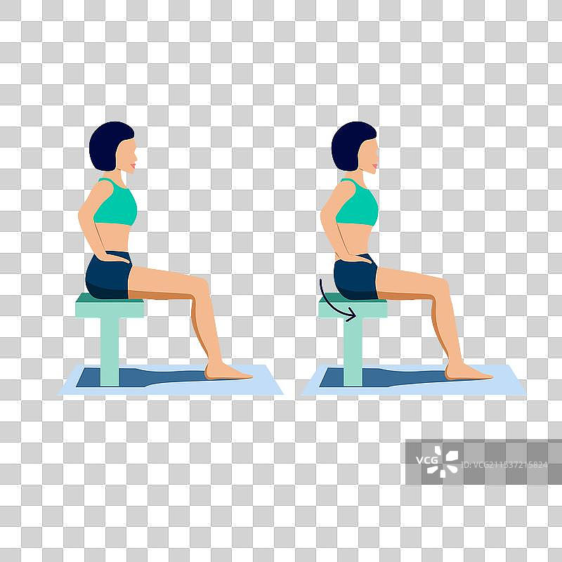 骨盆旋转练习以减轻腰部疼痛图片素材