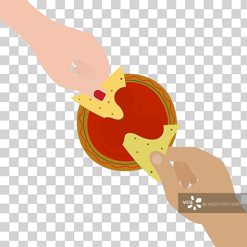 男女的手在浸泡玉米和菠菜图片素材