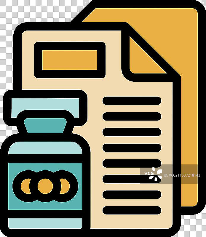 带药瓶的医疗处方表图片素材