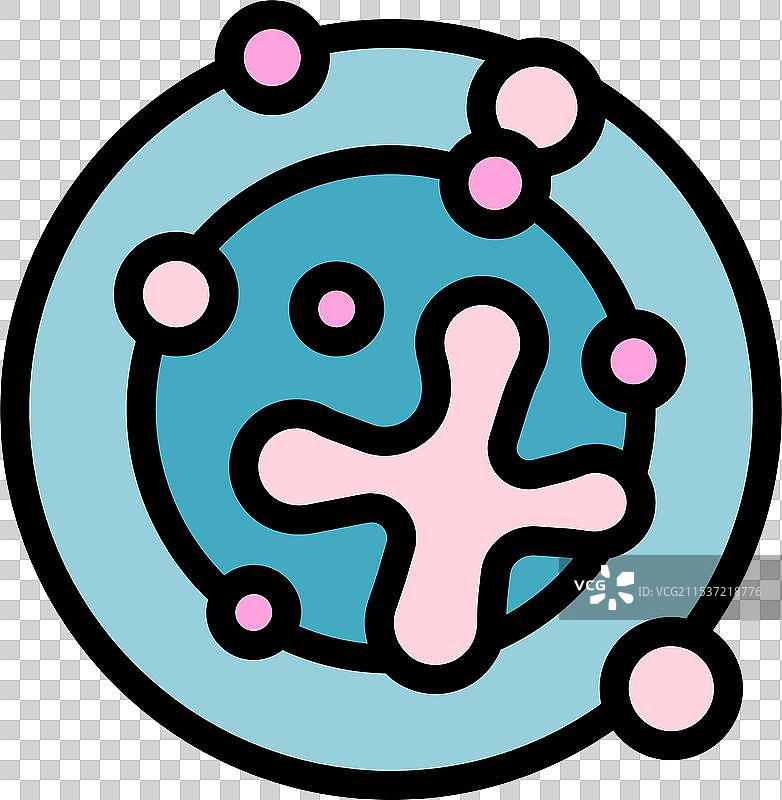 原子粒子在围绕原子核旋转的图标图片素材