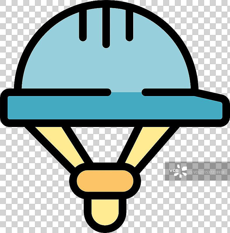 建筑工人戴着安全帽保护头部图片素材