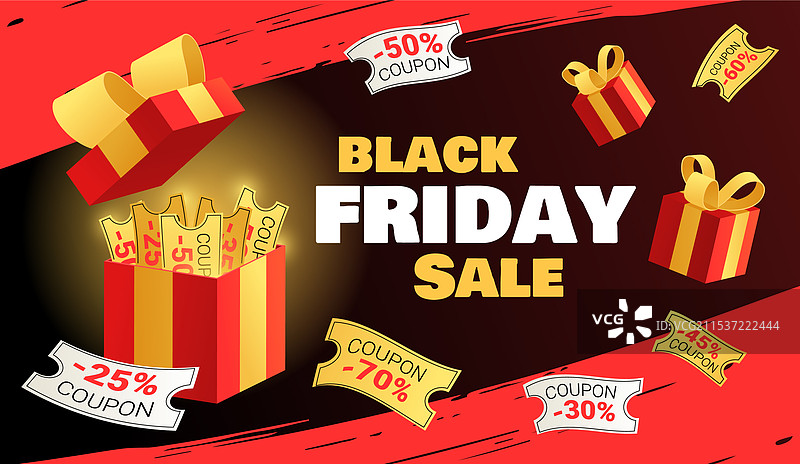 黑色星期五活动折扣横幅图片素材