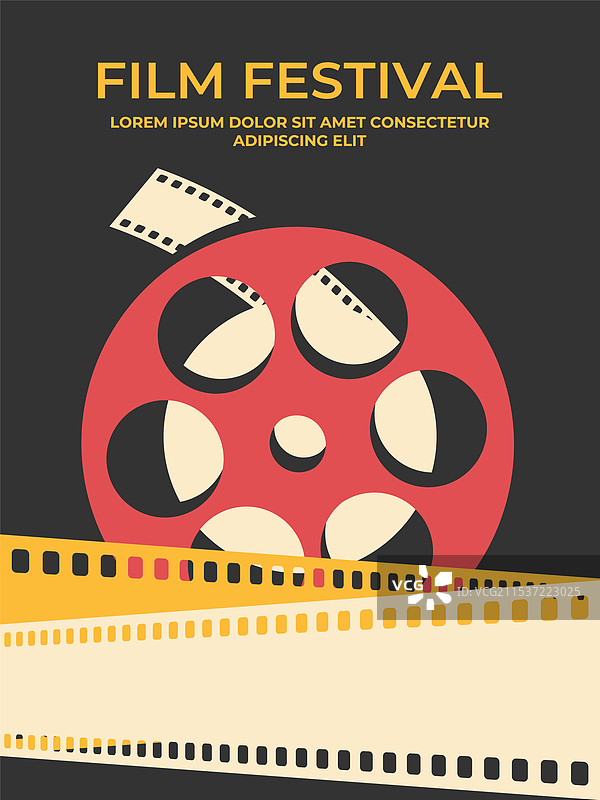 电影节海报模板设计与电影图片素材