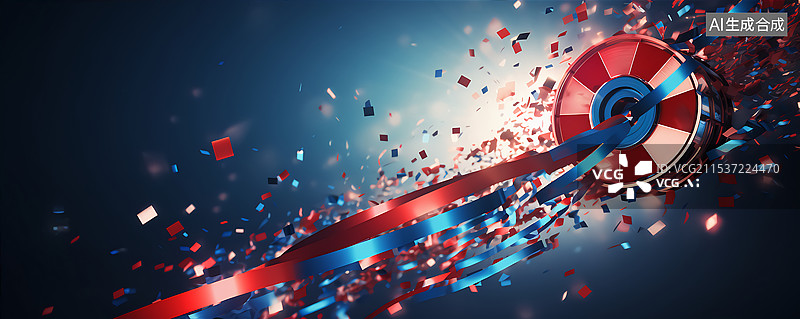 【AI数字艺术】电影卷轴主题背景图片素材