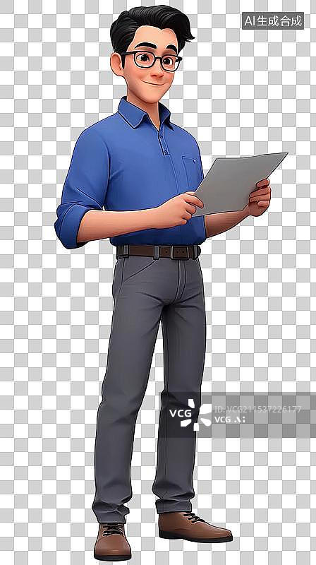 【AI数字艺术】劳动节卡通职业人物工程师形象照免抠图形图片素材