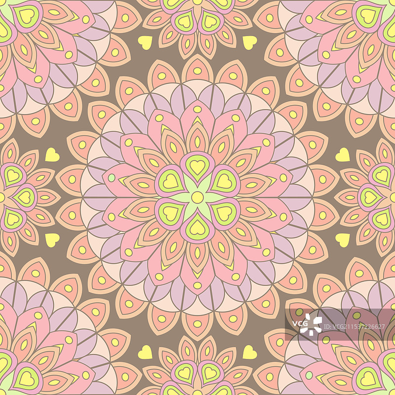 印度无缝花卉图案图片素材