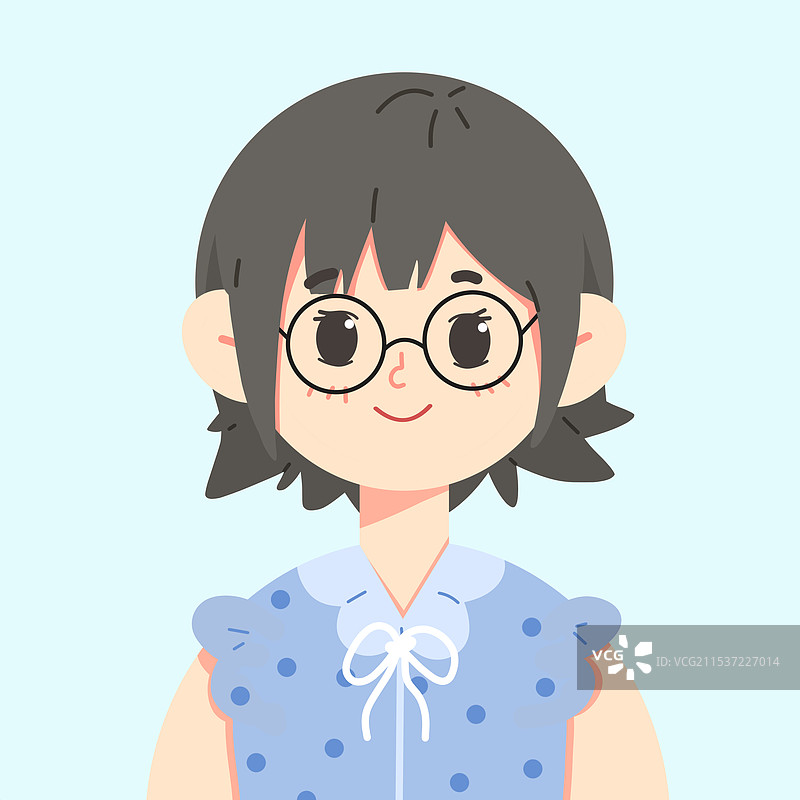 卡通头像女孩图片素材