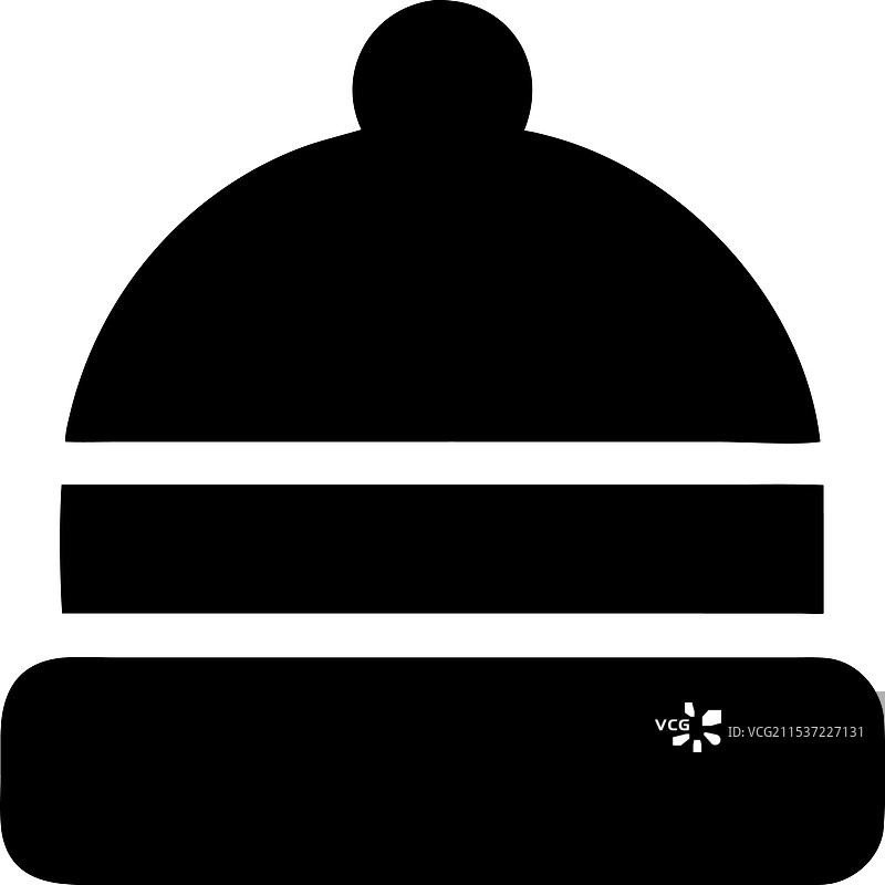 圣诞毛线帽线条图标图片素材