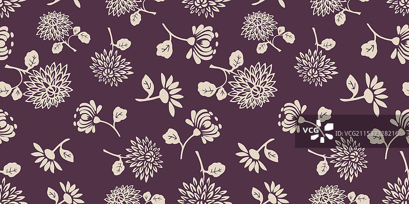 装饰性花园的无缝剪影图案图片素材