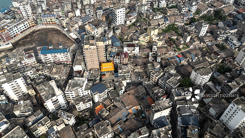 福州连江沙蛤村航拍图片素材