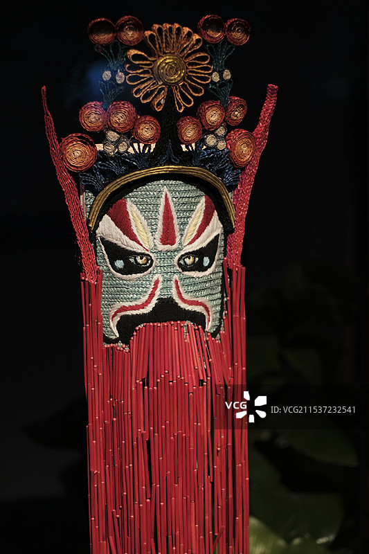 北京京剧脸谱的特写镜头图片素材