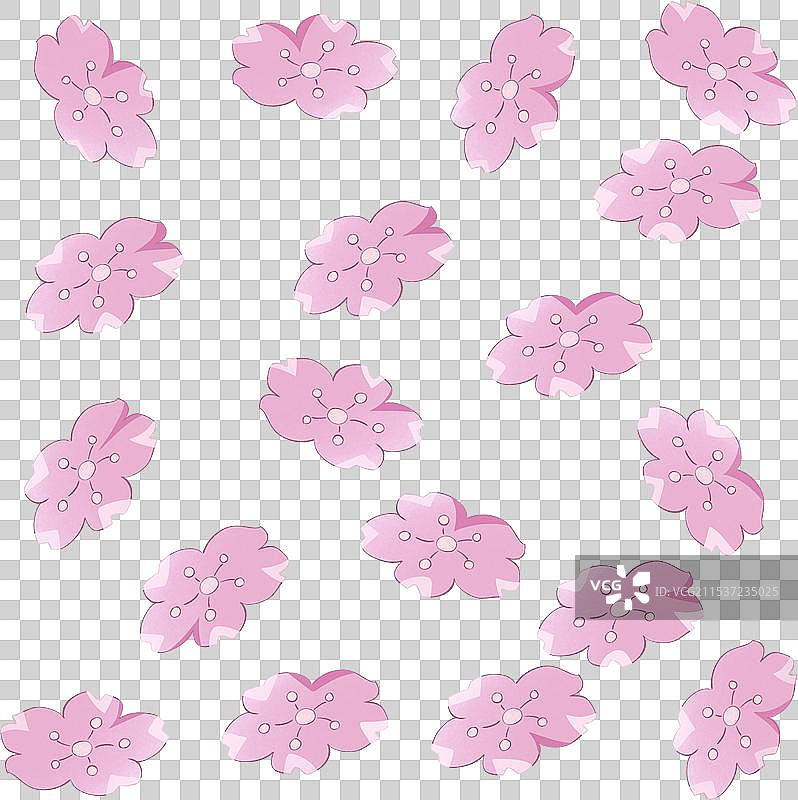 桃花春天春分立春节气花卉植物自然花纹图案手绘插画图片素材