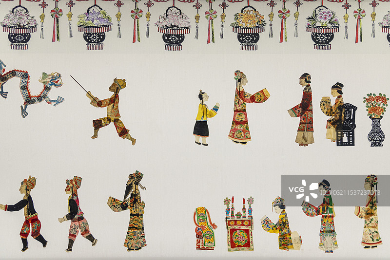 海宁皮影戏，浙江省非物质文化遗产馆藏图片素材