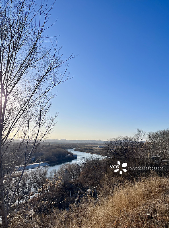 辽宁义县大凌河冬季图片素材