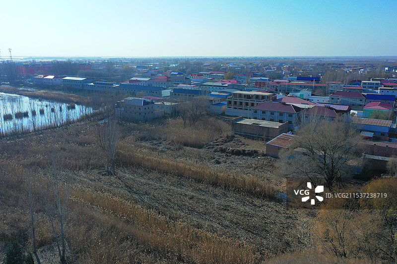 华北明珠白洋淀冬季风光美无限赵庄子图片素材