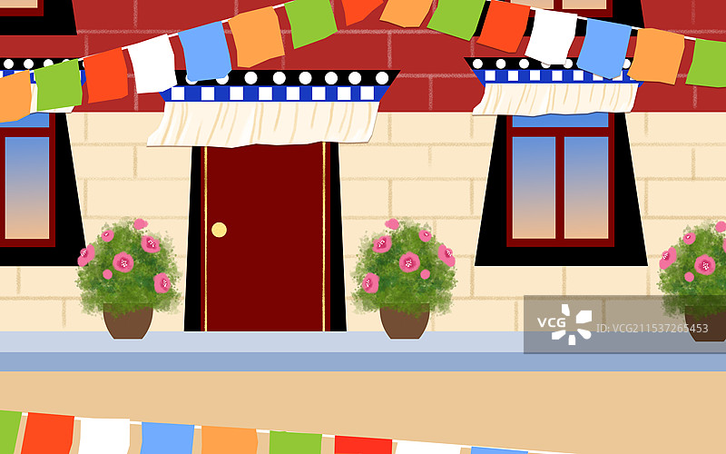 西藏藏民民居图片素材