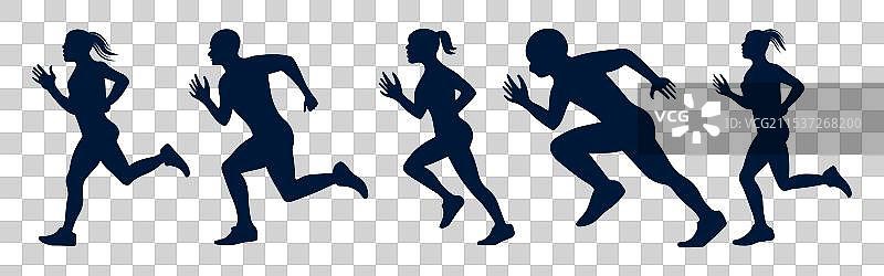 人类的慢跑速度，如跑步或走路。图片素材